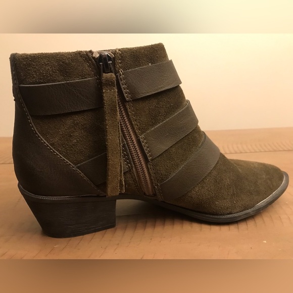 Circus by Sam Edelman Harley Olive or Moss Green Suede Ankle Boots - Picture 6 of 13